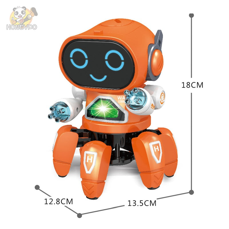 Dance Robot Electric Pet Musical Shining Toys 6 Claws Octopus Robot Educational Interactive Toys Children‘sToy Gift Digital Pet